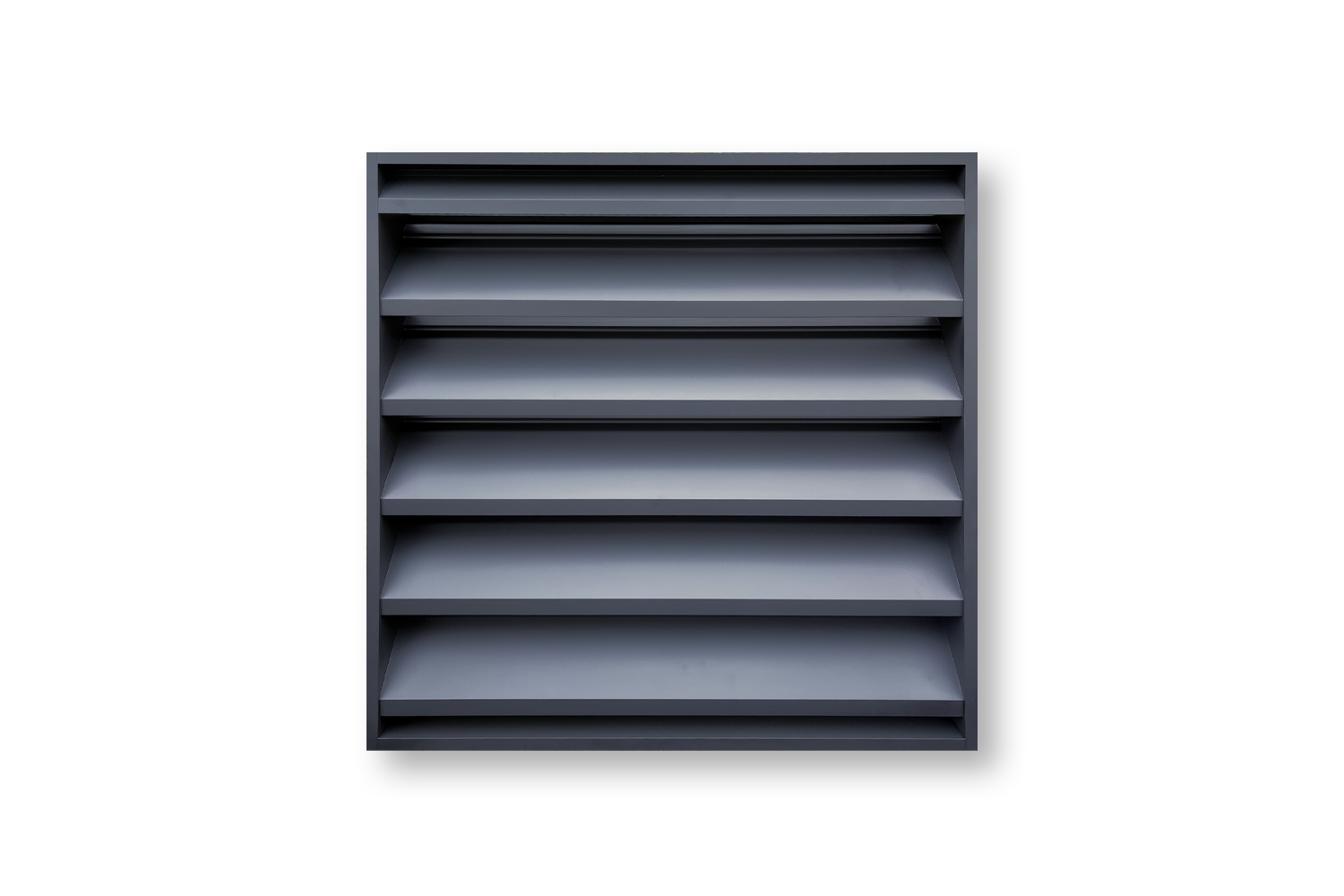 DAL4-CF Flat Black Powder Coat Non-Drainable Stationary Louver